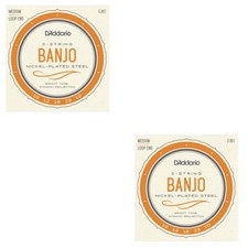 D'Addario Banjo Strings 2 Sets Nickel Steel Loop End Medium EJ61