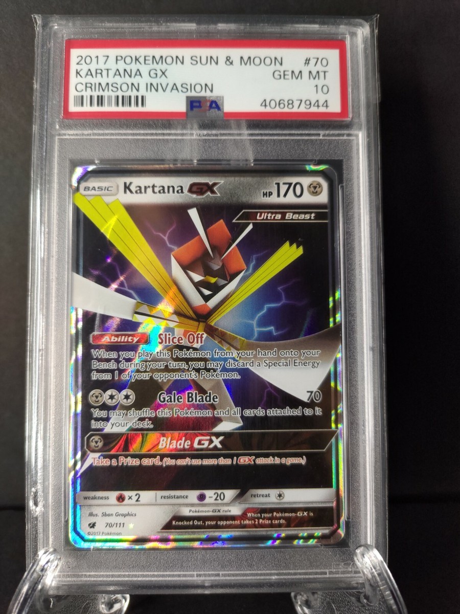 2017 Pokemon Kartana #70 Sun&Moon GX Crimson Invasion PSA 10 GEM