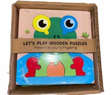6 Pack Wooden Jigsaw Puzzles for Toddlers Baby 1 2 3 Years Old by ANGSTEEP