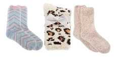 Charter Club Women's Super Soft Fluffy Socks 3 Pairs 3 Designs Lot of 3 NWT