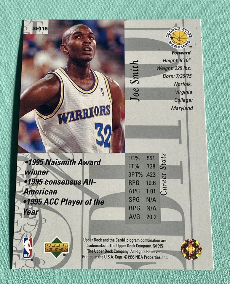 1995-96 Upper Deck - Special Edition Joe Smith #SE116 (RC) - Image 2 of 2