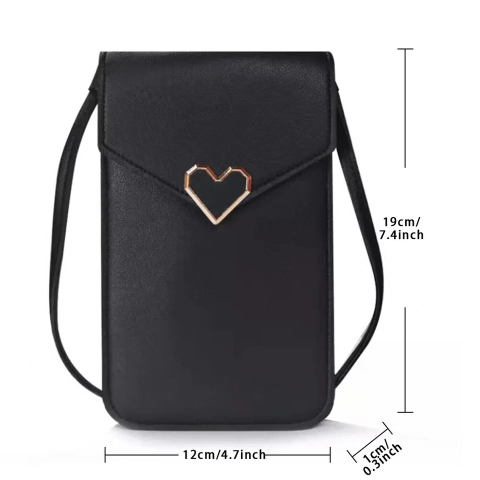 Leather Mobile Phone Bags Shoulder Handbags Purse Case For iPhone/Samsung/Huawei - Image 3 of 4