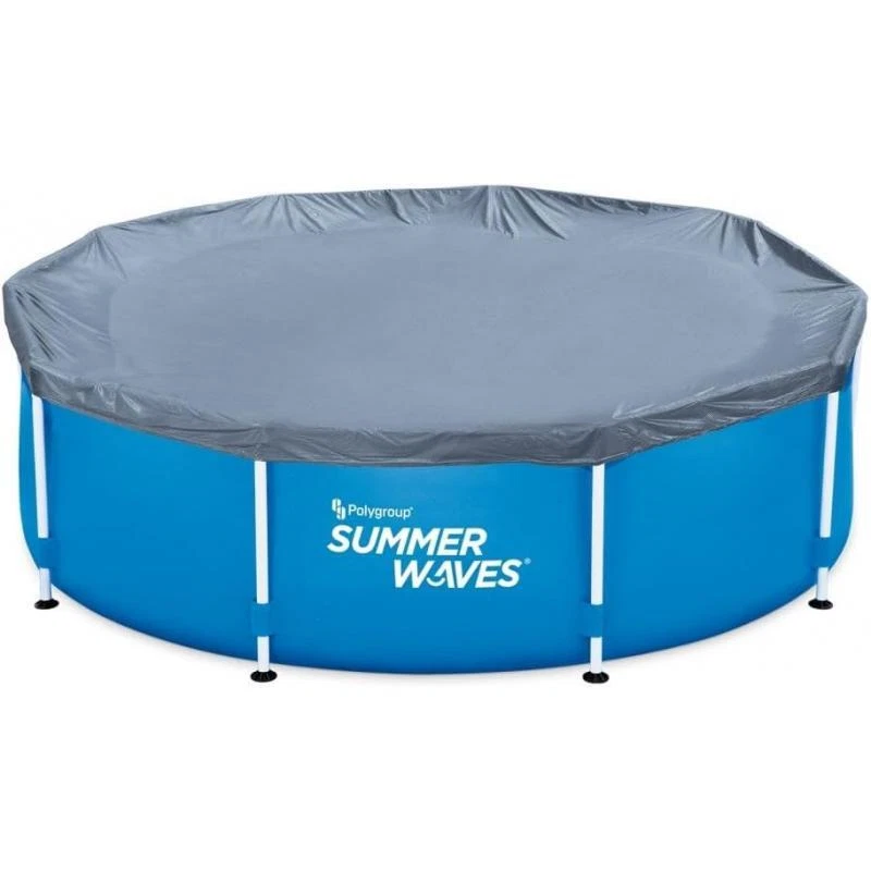 SUMMER WAVES Wave Planschbecken Rahmen Pool Abdeckplane Poolabdeckung Plane Abdeckung 305cm