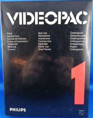 Jeu Philips Videopac G7000 - Race / Spin Out / Cryptogram - 1980 PAL Complet - Bon état Boîte