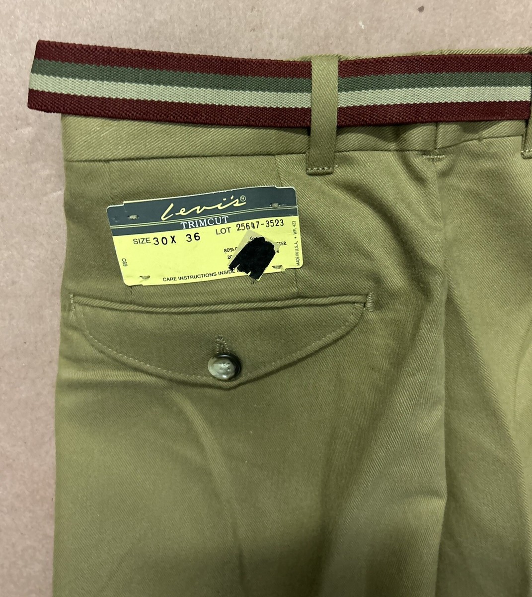 Levi's TRIMCUT SLACKS 1980s LS26002 Vintage 1980's Levis Trimcut