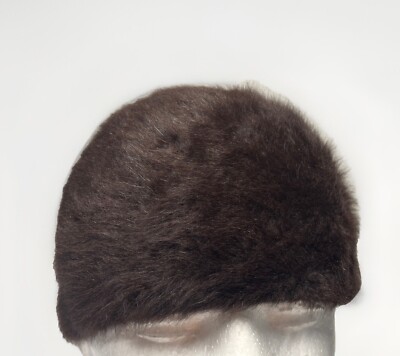 Brown Mink Beret 
Made in Canada Refurbished New Canadian Demi Buff Mink Fur Hat for Women  main image 4
