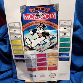 NES Nintendo Monopoly manual only no game with card chart. Complete