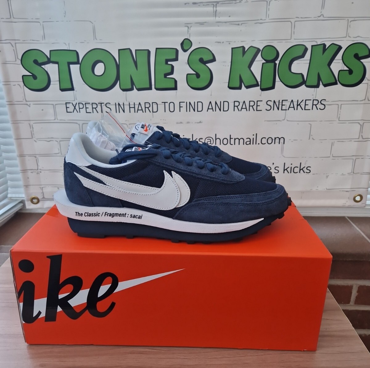 SACAI X NIKE Taglia UK 12 Nike LDV Waffle x design frammento x sacai blu vuoto