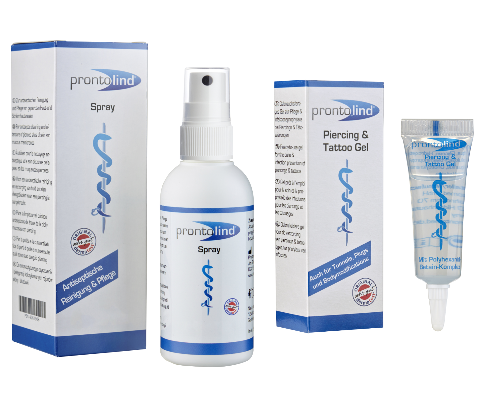ProntoLind Spray 75ml Piercing & ProntoLind Gel 10ml PFLEGESET eBay