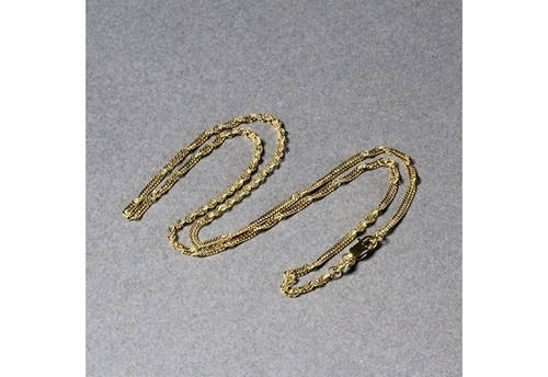 Collar de cadena de Singapur de oro amarillo liso de 14 K de 1,5 mm de ancho 16""-24"" pulgadas de largo - Imagen 5 de 7