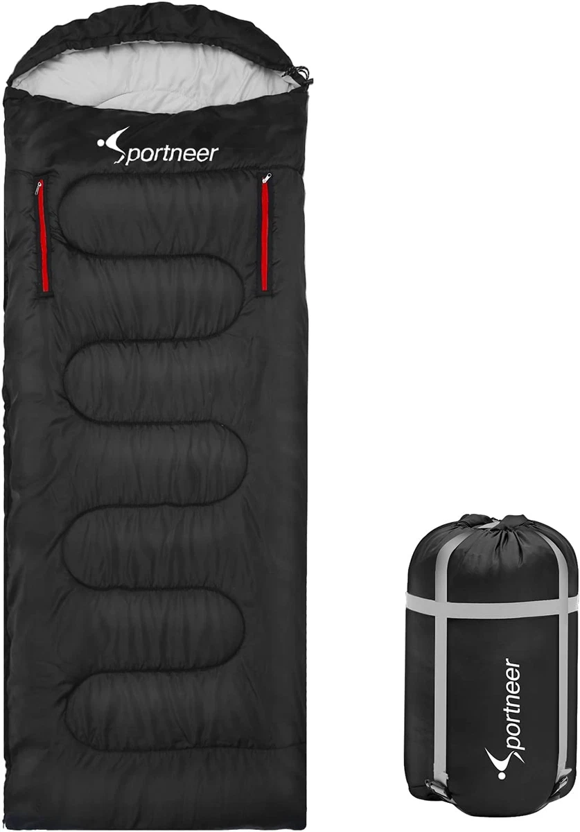 Wearable Sleeping Bag with Zippered Holes for Arms and Black Sleeping Bags