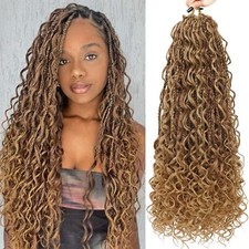 LIYATE Goddess Crochet Braids 24 Inch 7 Packs Boho Box Braids Crochet Hair wi...