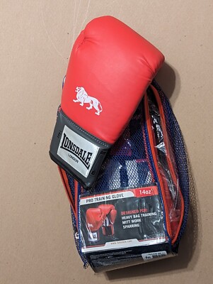 Lonsdale London Pro Training Boxing Gloves Red 14oz