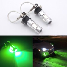 2x Bright Green H3 Led Fog Light Bulbs Conversion Kit Car Truck Fog Driving Lamp