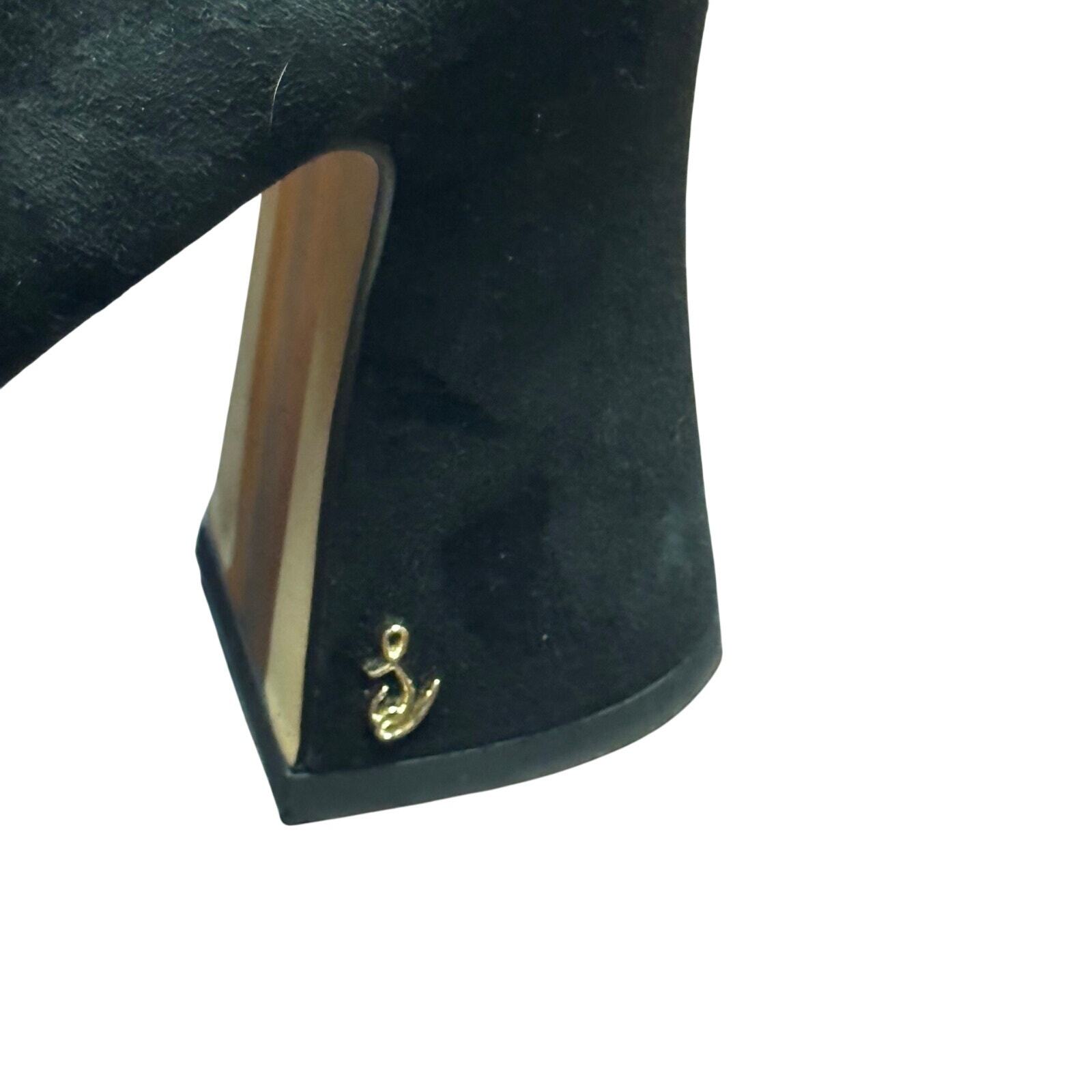 Sam Edelman Jaye Black Suede Triangular Heel Boot… - image 8