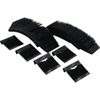 100 Plain Black  Flocked Hanging Earring Cards 1 1/2'' x 1 1/2''