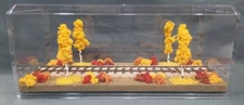 O SCALE -  16" SINGLE TRACK -"FALL FOLIAGE"  DISPLAY CASE FOR ANY O SCALE TRAINS