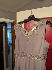 Mother of the Bride Dress Gray Size 16 NWT