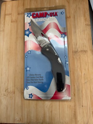 Meyerco MBCAMP2 Camp 6.75'' OA Length Nylon Handle Folding Knife Serrated