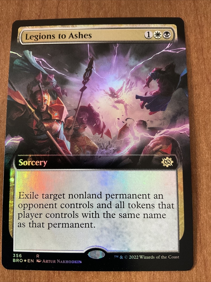 Legions To Ashes Extended Art FOIL MTG Brothers War - RARE - 356