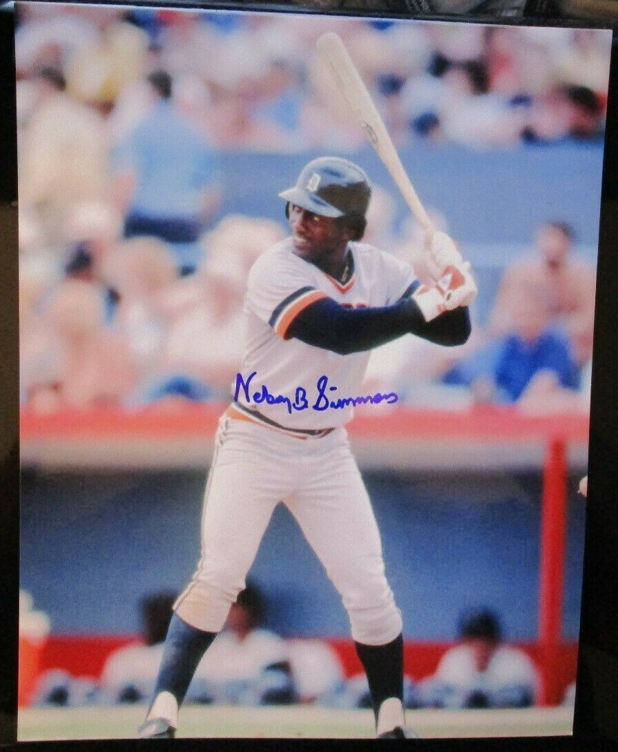 NELSON SIMMONS 1984 DETROIT TIGERS SIGNED 8x10 PHOTO w/ COA