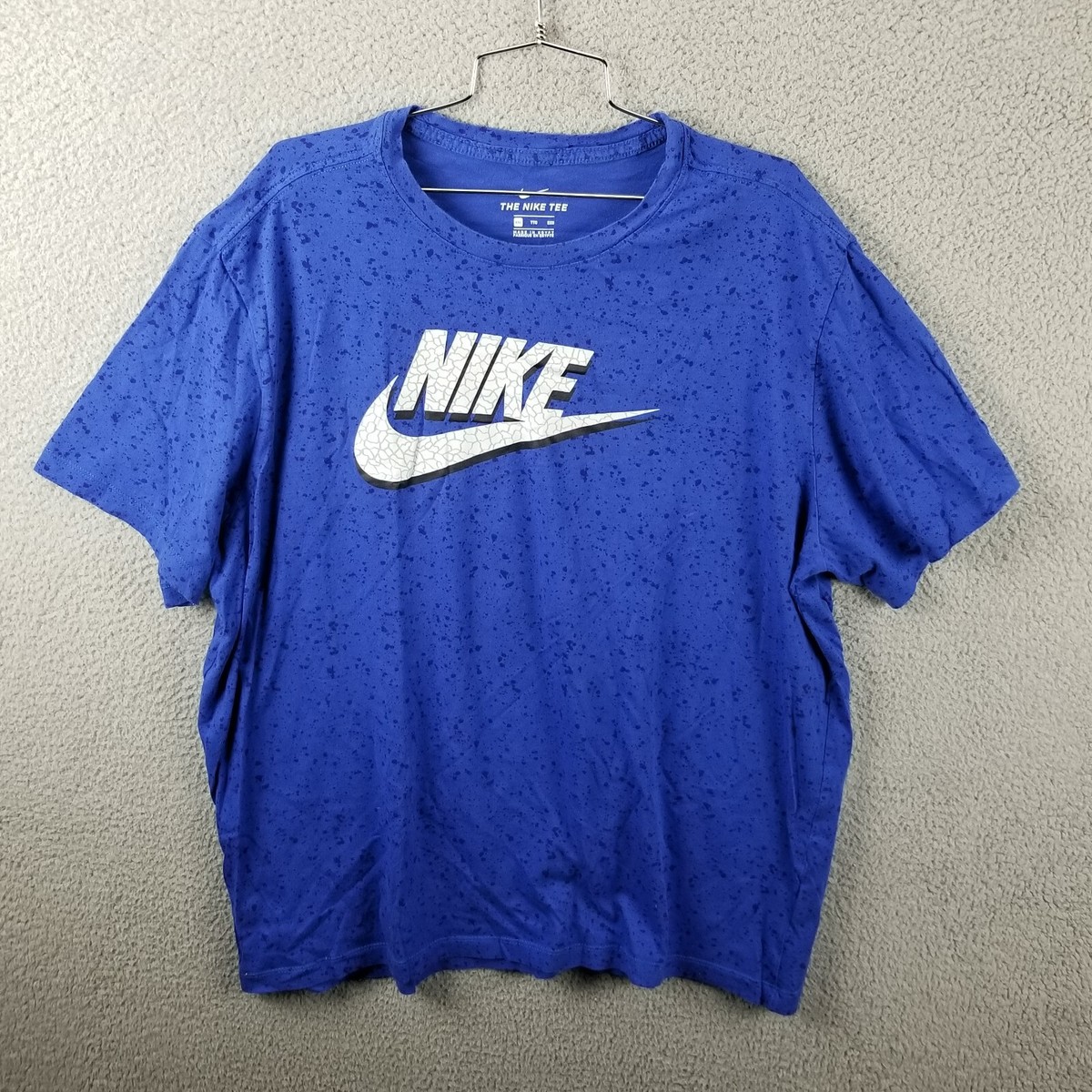 Nike Apparel Nike Paint Splatter Shirt Nike NSW Blue Trance Paint