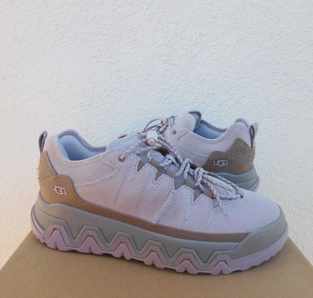 UGG Captrail Low Pale Smoke Waterproof Suede Sneakers Women US 8.5 39.5 New