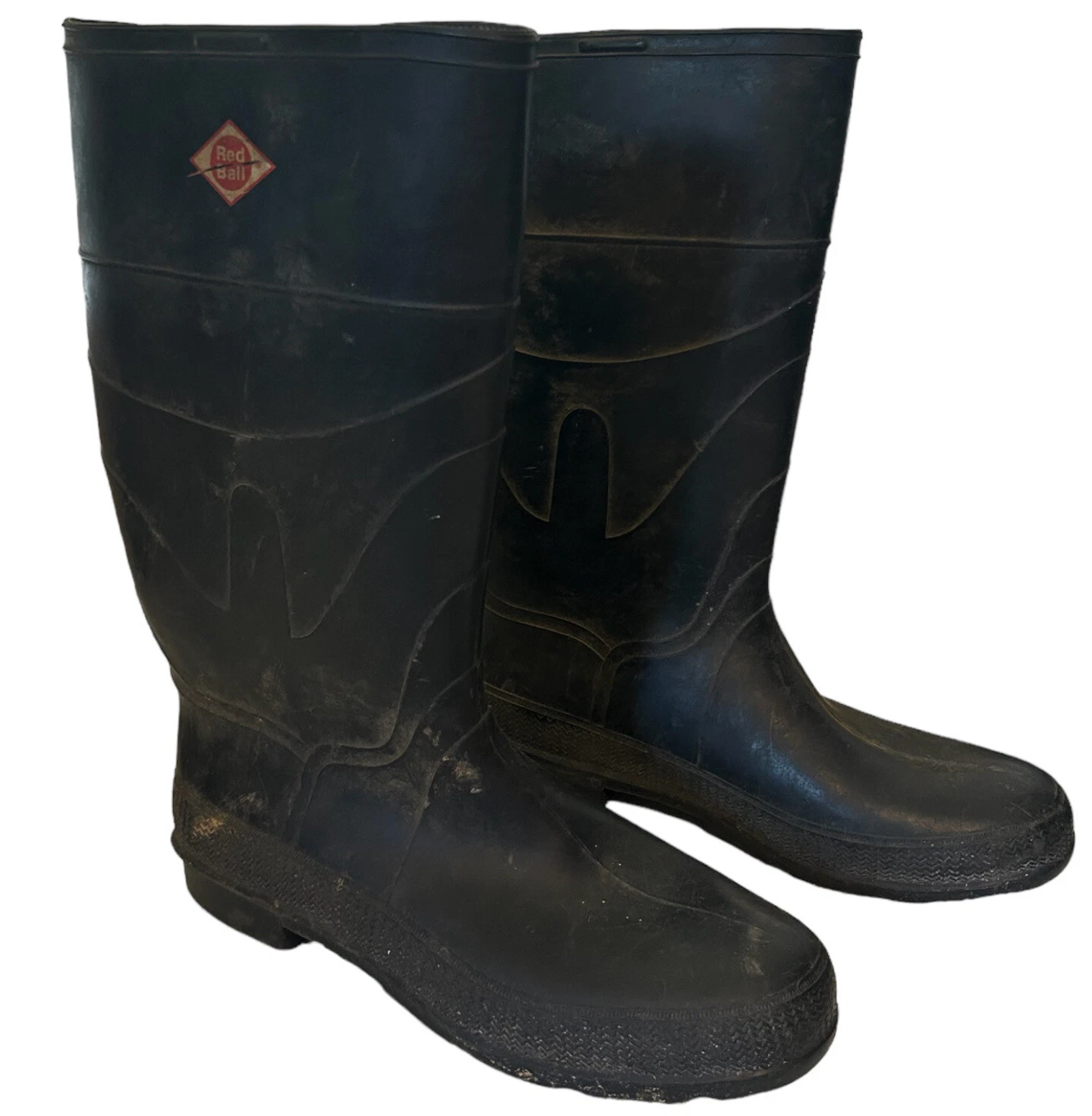 Red Ball Rubber Boots Mens Sz 12 Mucking Hunting Fishing Outdoors