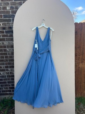 Bridesmaid/Mother of the Bride Steel Blue Dress