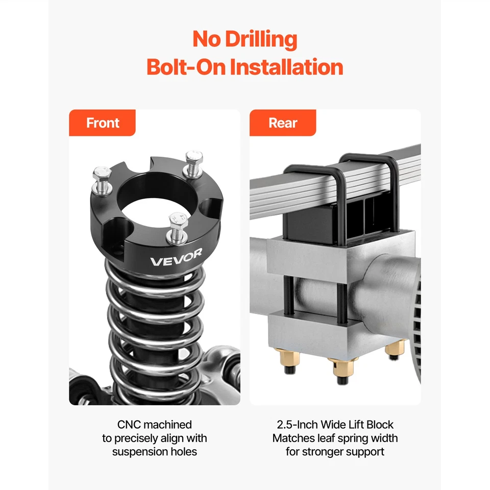 New 3" Front 2" Rear Leveling Lift Kit Fit for Toyota Tacoma 2005-2023 2WD 4WD - Image 4 of 4