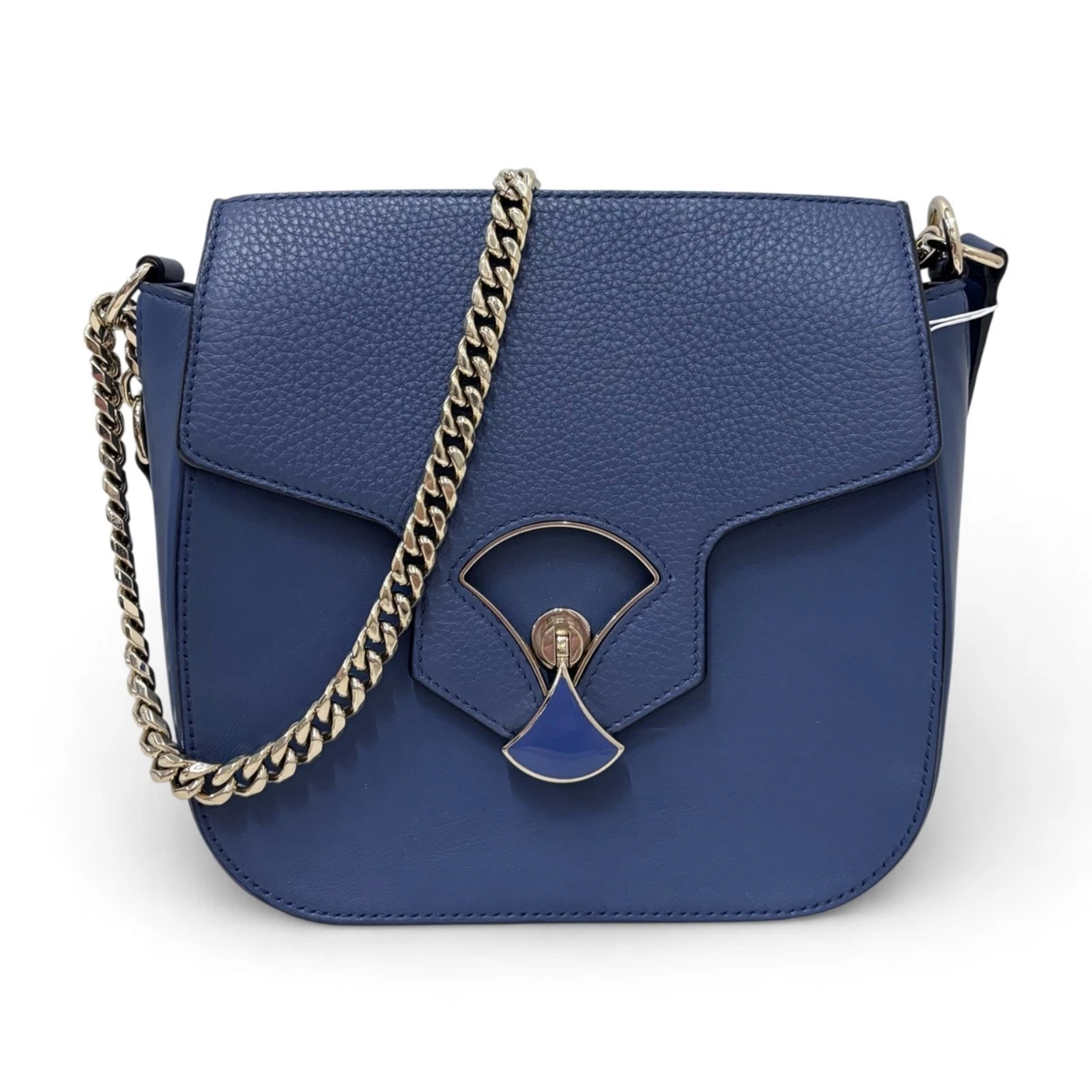 25+ Bvlgari Leather Exterior Blue Bags & Handbags for Women for