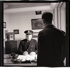 Ossining NY Picture shows Warden Sing Sing prison talking one inm- 1940 Photo