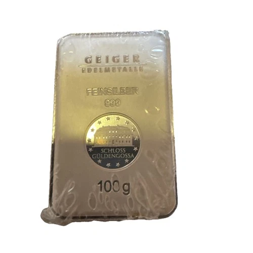Geiger Edelmetalle 100 g  .999 Fine Silver Bar