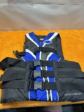 DWN2 - Blue Connelly Life Vest Adult L/XL 40  -52  Chest Flotation Aid 4-Strap