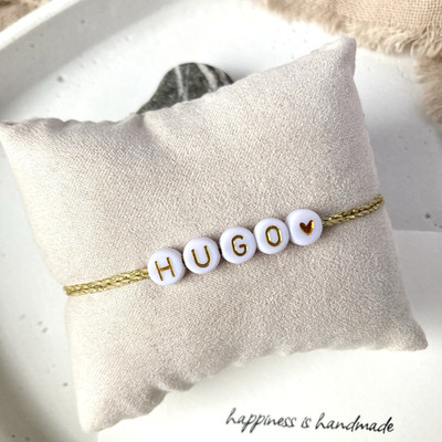 Minimalistisches Armband TATÚ mit Wunschtext / Namensarmband / gold / Edelstahl