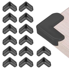 uxcell Corner Protectors, 16 Pcs Table Furniture Black