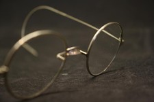 Antique Windsor Eyeglasses Ovid 41X38 Silver Vintage Glasses