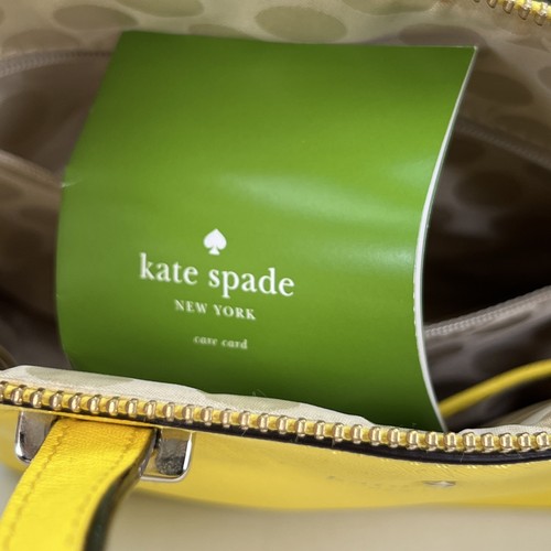 Kate Spade 100% Cow Leather Crossbody Bag Yellow - Picture 8 of 16