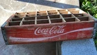 Vintage Coca-cola Red Wooden Crate Divided 24