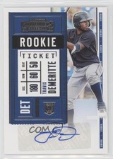 2020 Panini Contenders Rookie Ticket 2 Travis Demeritte #160 Rookie Auto RC sh7