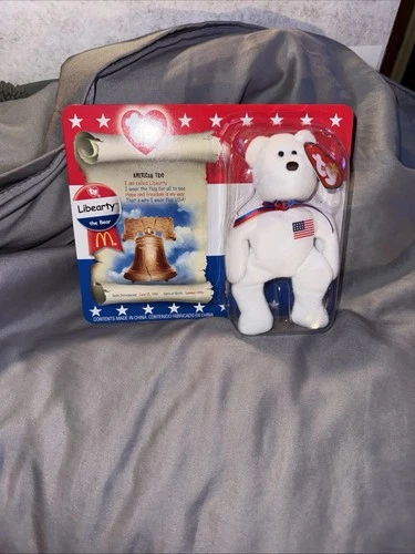 NEW! Libearty The Bear Ty Beanie Baby McDonald’s American Trio Toy Vintage 1996