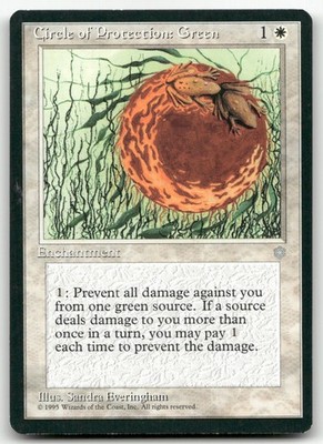 Circle of Protection: Green (NM) Ice Age ICE Magic MTG