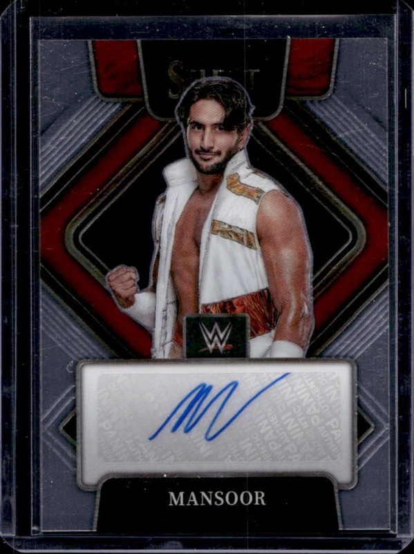 2022 Panini Select WWE Mansoor Signatures Auto Autograph #SG-MSR