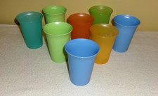 NEW 8 Vintage Tupperware Kids 7 oz Bell Tumbler Cups 109. Pastel Fruit Colors