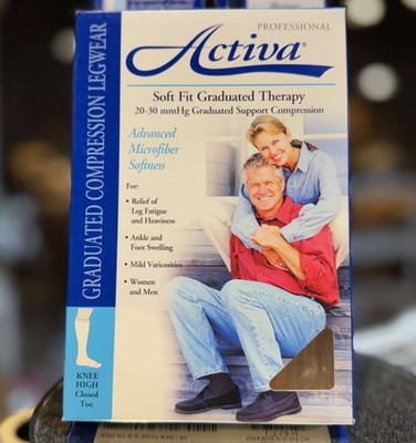 Activa Soft Fit Knee High Closed Toe 20-30mmHg Beige Medium