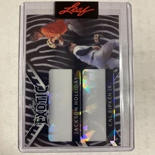 2023 Leaf Exotic Zebra Proof Jackson Holliday Cal Ripken Jr ROOKIE 1/1 AE