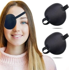 2PCS Eye Patch, Adjustable Patches, Medical Amblyopia Black 
