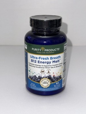 Ultra-Fresh Breath B12Energy Melts 1000 mcgMethylcobalamin+Zinc D3 & Biotin 60