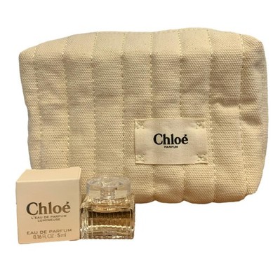 Chloe 2 Piece Set L'EAU De Parfum Lumineuse 5ml & Makeup Bag Cream