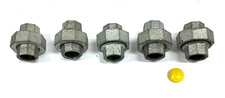 WARD PIPE UNION FITTINGS 1/2"-12 LENGTH 1-3/4" GALVANIZED IRON 150 LOT OF 5